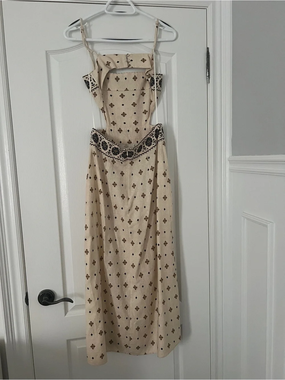 Zara Cream Boho Cutout Maxi Dress - Picture 4 of 5